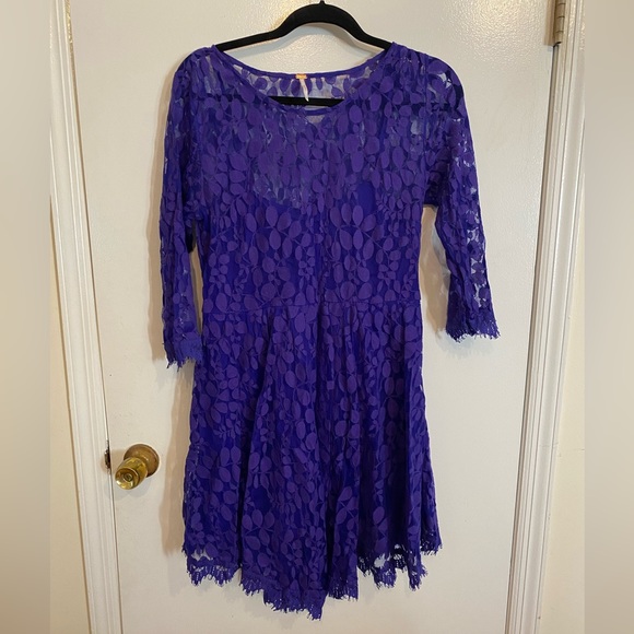 Free People Lace Mesh Dress - Picture 4 of 5